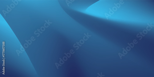 Abstract Blue Gradient with Soft Curves and Subtle Lighting.