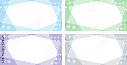 スタイリッシュな幾何学パターンのフレームセット