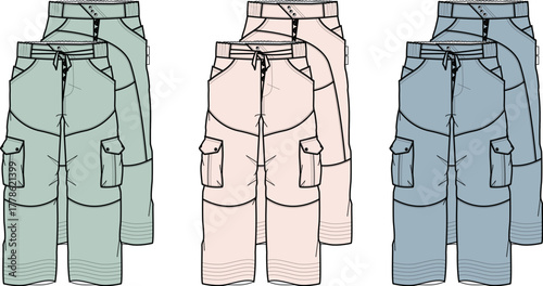 Cargo Pants Set Versatile Style in Multiple Colors