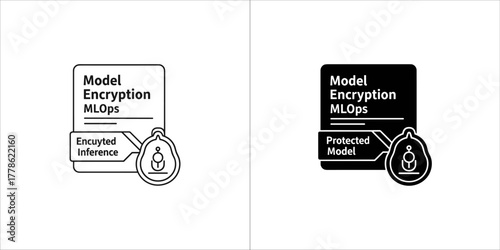 Model encryption icon for your project needs