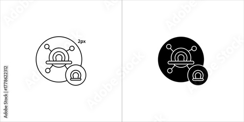 Libra zodiac sign glyph icon astrological symbol