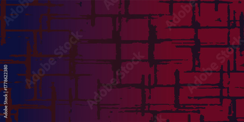 Abstract Grunge Grid with Gradient Color Transition and Texture.