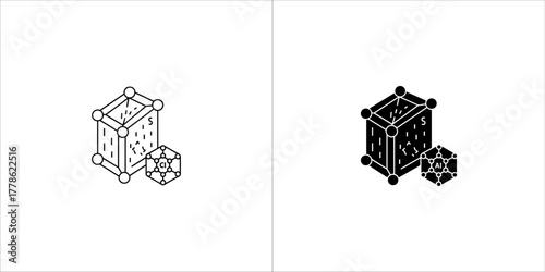 Dice and cube icon
