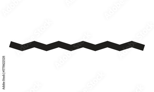 Zigzag Hydrocarbon Chain.  Skeletal Organic Chemistry Line Structure