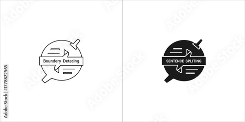 Sentence splitting icon for machine learning