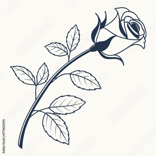 Eternal Beauty: A solitary rose, its delicate petals unfurling towards the heavens.