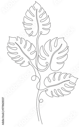 continuous line of four monst...