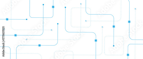 Abstract futuristic technology background. Technology background with crossed lines and dots.