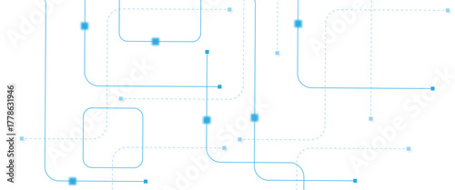 Abstract futuristic technology background. Technology background with crossed lines and dots.