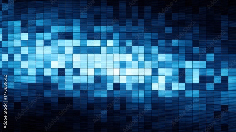 Fototapeta premium Abstract pixelated digital blue background