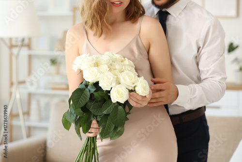 Young couple in love with w...