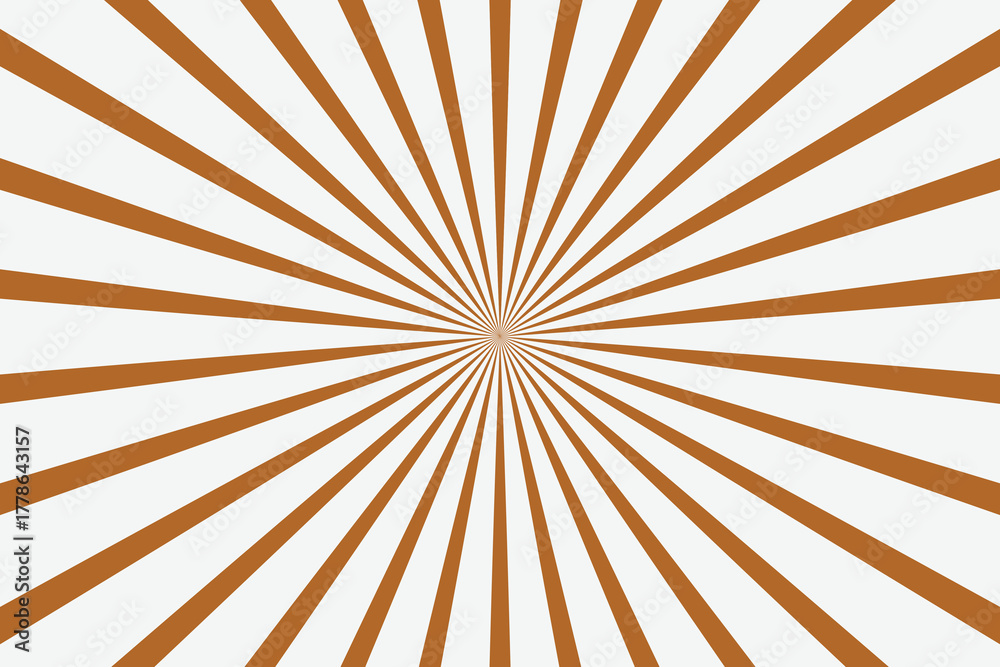 Obraz premium Abstract radial sunburst pattern with warm orange lines on a cream background