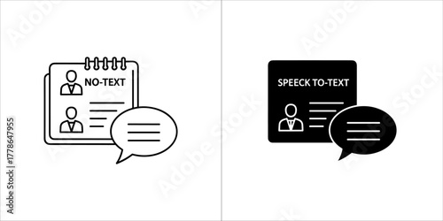 Speech to text icon