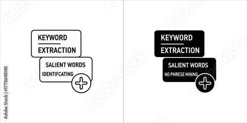 Photography Keyword extraction icon representing salient words