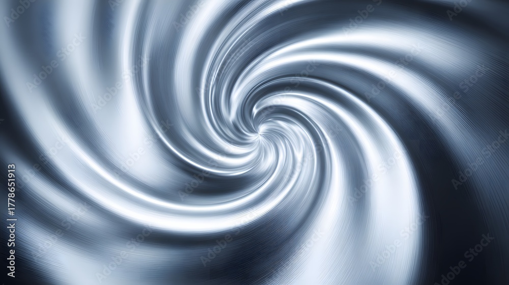 Fototapeta premium Metallic surface twists into a deep, luminous vortex composition
