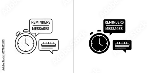 Reminder message icon notification vector