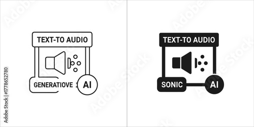 Text to audio icon for generative ai model
