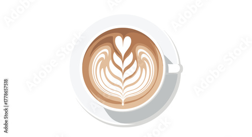 Beautifully crafted latte art perfect for blog posts, menus, and social media marketing campaigns craving a caffeine kick