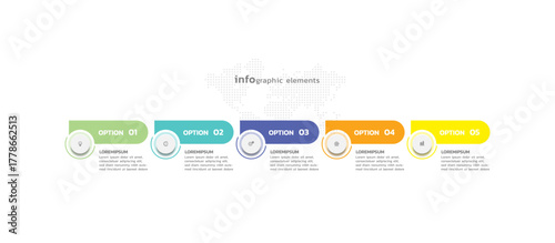 Vector infographic business template colorful design