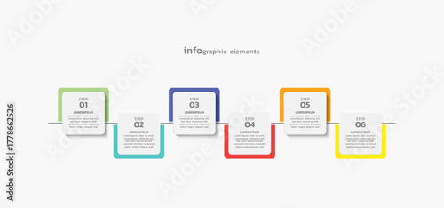 Vector infographic business template colorful design