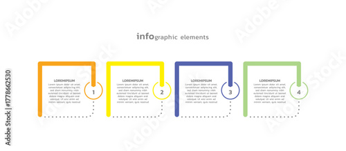 Vector infographic business template colorful design
