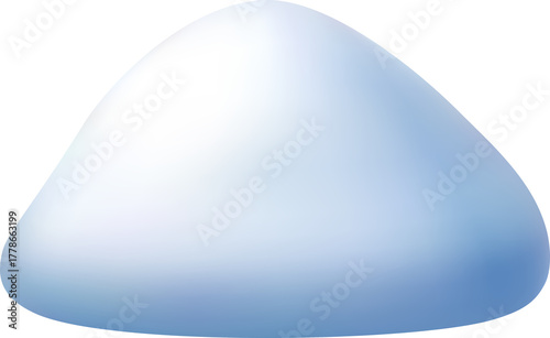 3D snow pile, snowdrift, cloud, icicle