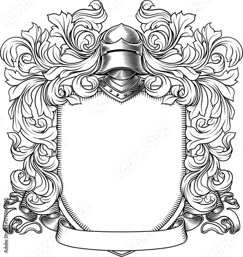 Coat of Arms Crest Knight F...