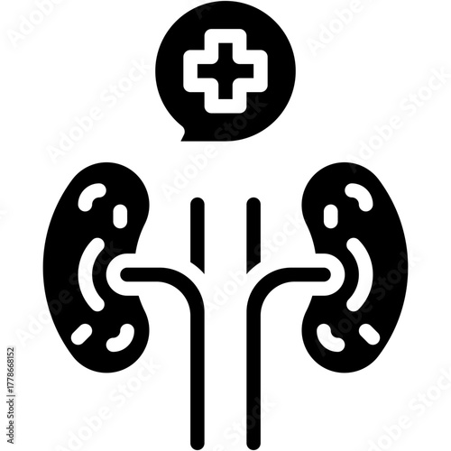 Kidney Internal Organ Vector Icon Medical Checkup and Healthcare Symbol