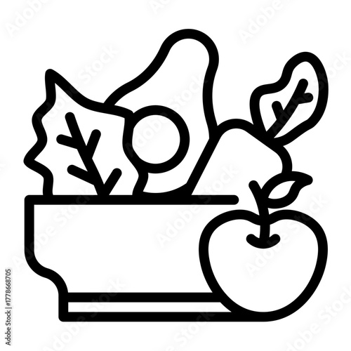 Healthy Food Bowl Icon