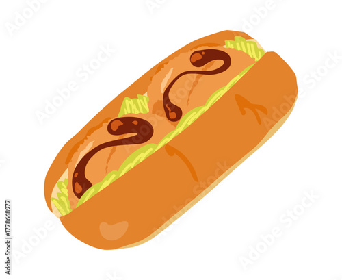 コロッケパンのイラスト