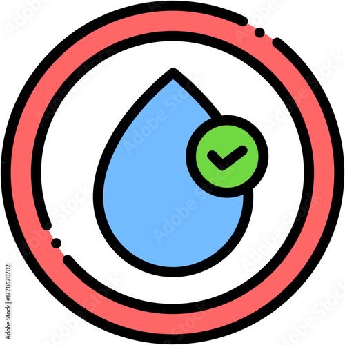 Hypoallergenic Healthcare Vector Icon Allergy Free Medical Symbol