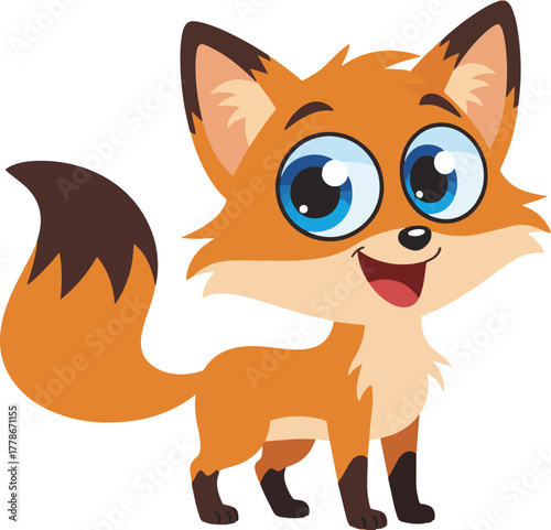 Cute cartoon fox