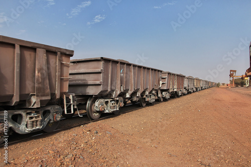 Mauritania Desert train, Train du Desert, The vintage train in Sahara desert, that crosses between Zouerate and Nouadhibou.