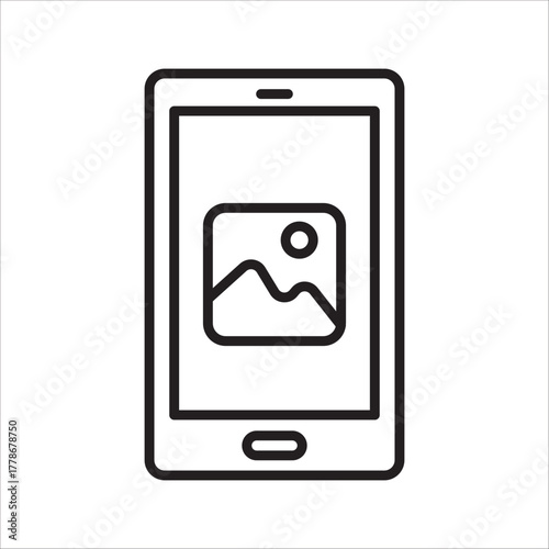 Smartphone Icons. Mobile Phone, Phone, Photo, Image, Gallery