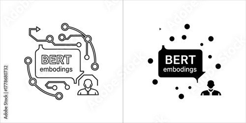Black bert embeddings icon artificial intelligence