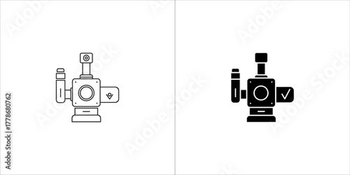 Smart agriculture sensor icon, iot technology
