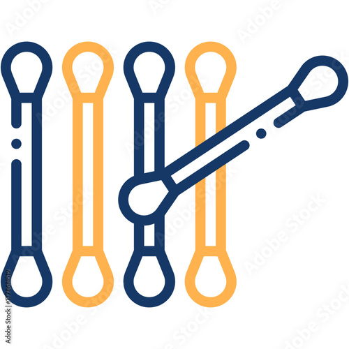 Cotton Swabs Vector Icon Medical Cleaning and Healthcare Equipment
