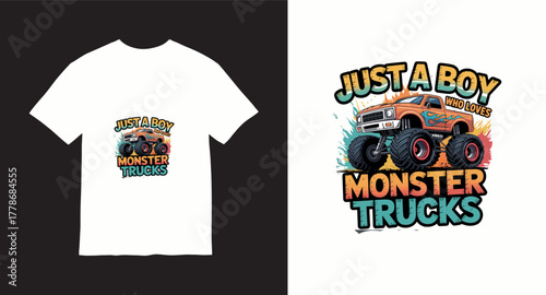 Monster truck vector t-shirt design