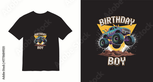 Monster truck vector t-shirt design