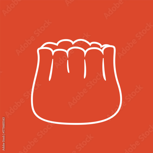 Siu Mai (Shumai) icon vector. Chinese steamed dumplings. Siu Mai is Chinese food. cartoon vector.