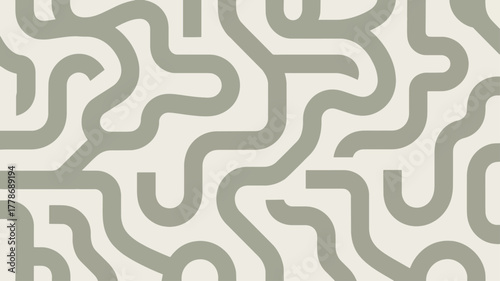 Abstract maze pattern with interconnected lines on a light background