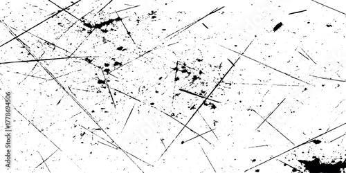 abstract scratched and dusty grunge texture with black scratches, old and dusty grainy grunge Abstract black particulate explosion on white, White and black grainy grunge overlay texture with dust.
