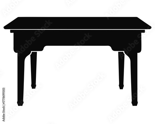 table black silhouette vector icon,table symbol
