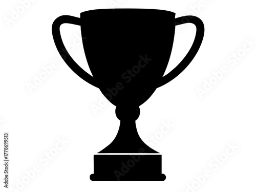 trophy black silhouette vector,trophy icon