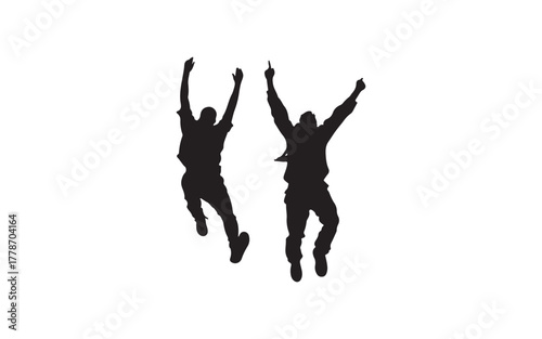 silhouette of a man jumping