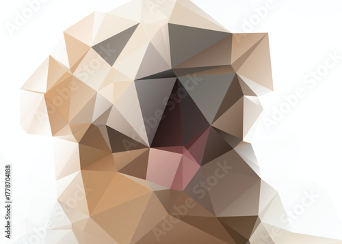 Abstract Low Poly Dimensions , Low Poly Motion Universe