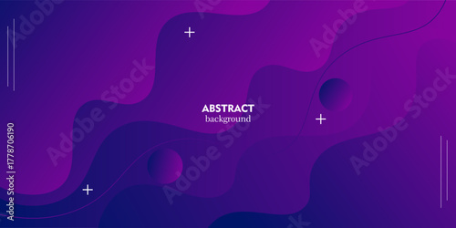 Abstract purple background with simple overlapping wave pattern concept design. Cool banner background. Vector eps10