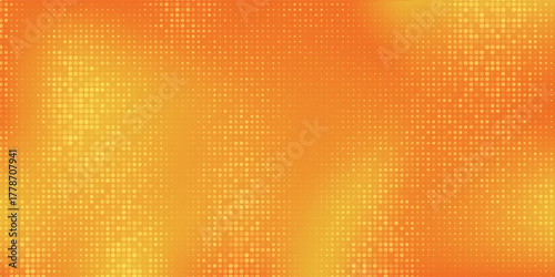 Yellow tech finance background abstract pixel element network with blurred abstract orange gradient vector background