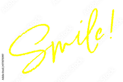 Smile! - Smile!の文字のおしゃれなロゴマーク
