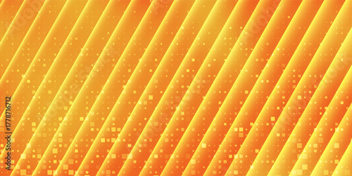 Yellow tech finance background abstract pixel element network with blurred abstract orange gradient vector background